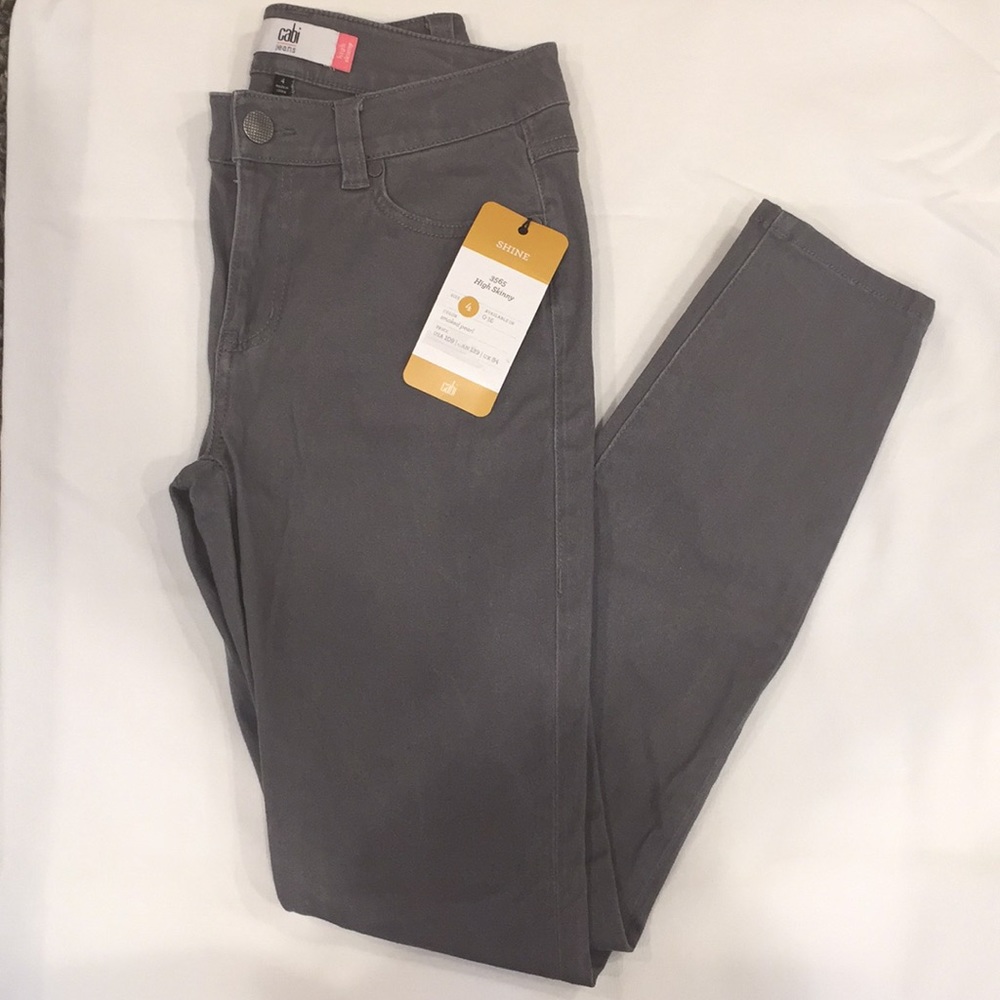 CAbi High Skinny Grey Jeans